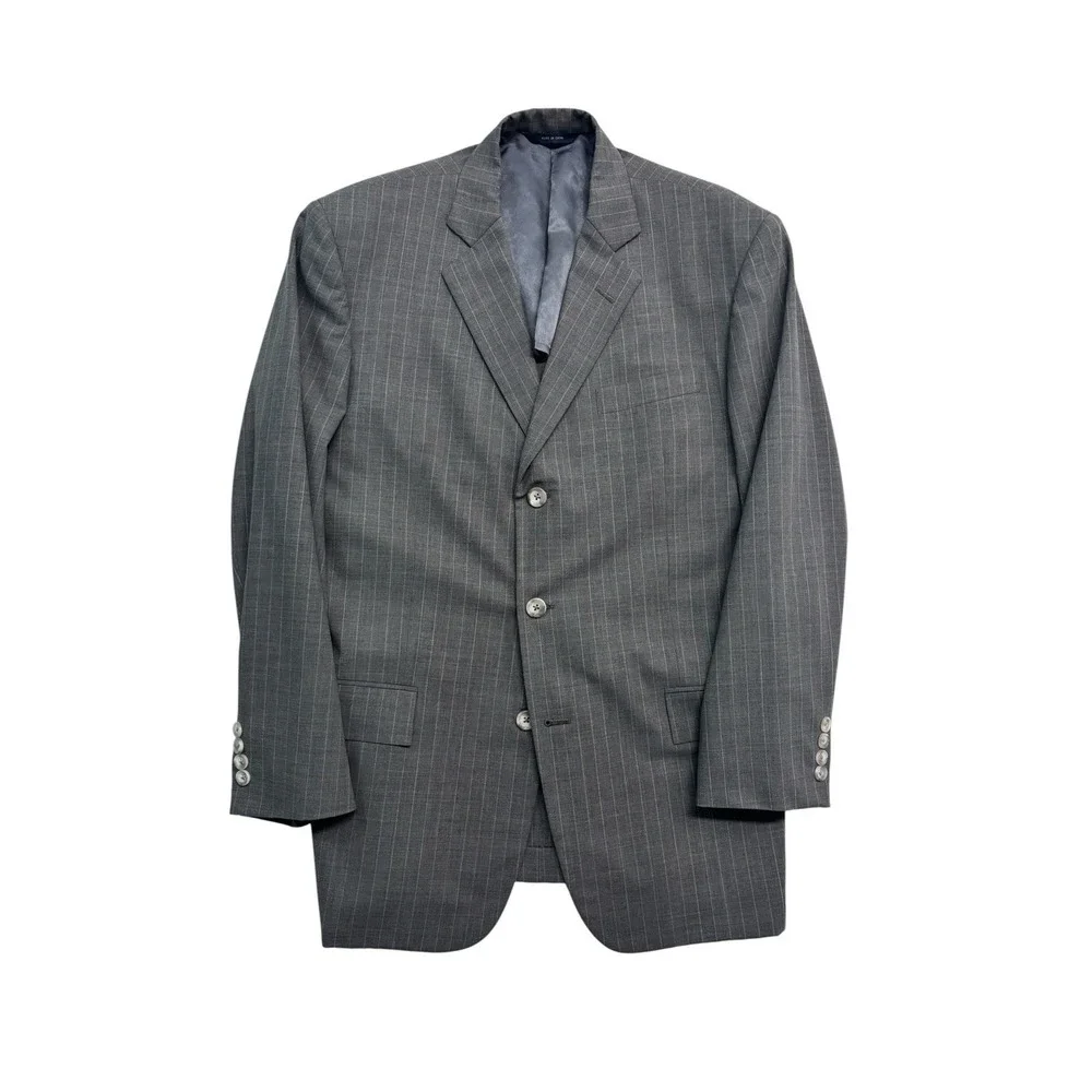 Brooks Brothers 42R 33x30 Gray Pinstripe 2pc Pant Suit Regent Brookscool‎ Canvas